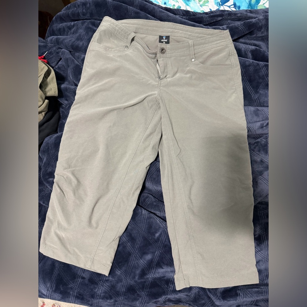 Two-Pair Women's Kuhl capri - Lavender & Light Gray euc - Picture 5 of 7
